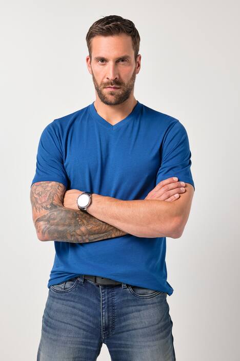 JP 1880 T-shirt, basic, V-hals, tot 8XL