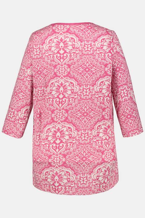 Longshirt, Kordel-Stickerei, Tunika-Ausschnitt, 3/4-Arm