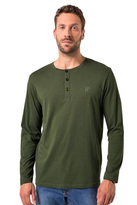 Henley tričko JP1880, kolekce Basic, dlouhé rukávy, knoflíková léga, do 8XL