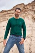 JP1880 Henley, basic, shirt, lange mouwen, knoopsluiting, tot 8XL