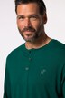 JP1880 Henley, basic, shirt, lange mouwen, knoopsluiting, tot 8XL