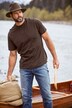 Camiseta, básica, cuello redondo, algodón peinado, hasta la talla 8 XL
