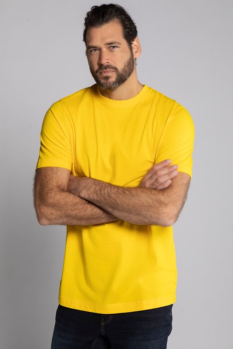 T-shirt, basic, ronde hals, gekamd katoen, tot 8XL