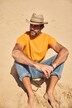 T-shirt, basic, ronde hals, gekamd katoen, tot 8XL