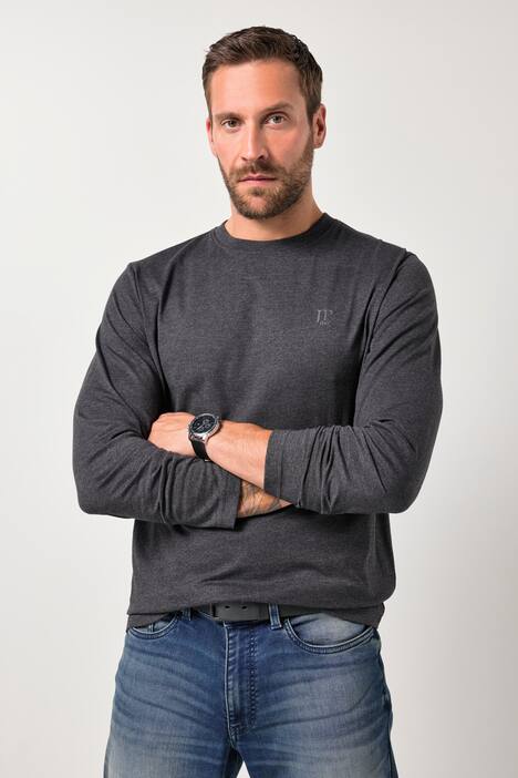 T-shirt JP 1880 à manches longues, collection Basic, label OEKO-TEX - jusqu'au 8 XL