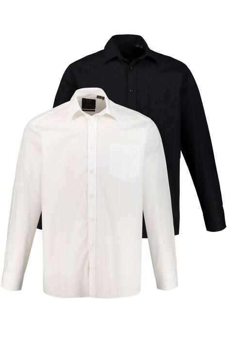 Businesshemden, 2er-Pack, Kentkragen, Comfort Fit
