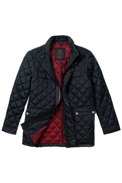 Diamond Quilted Snap Detail Lined Jacket