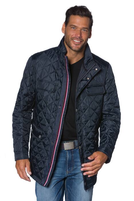 Diamond Quilted Snap Detail Lined Jacket
