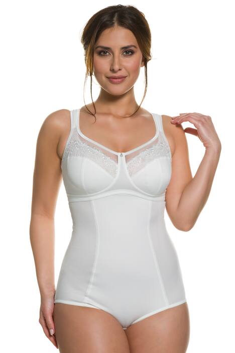 Lace Trim Body Shaping Bodysuit Shape Hold Medium