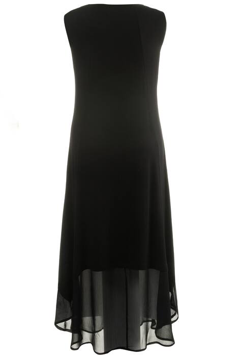 Chiffon Hem Stretch Knit Dress