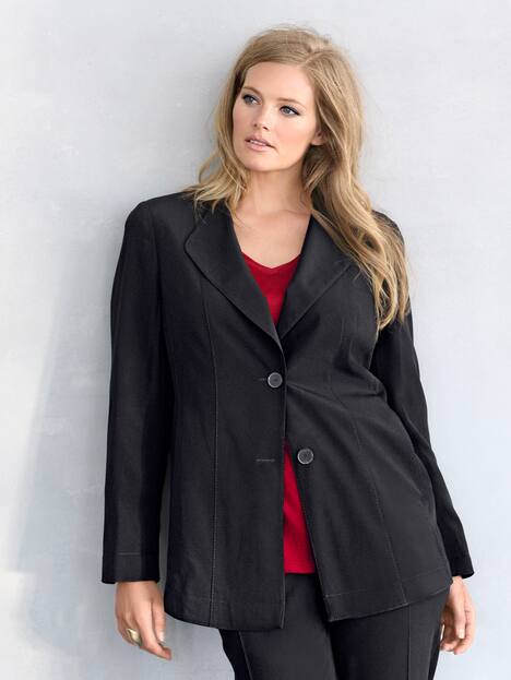 Jacke, Knopfverschluss, Crêpe-Qualität, Blazer, selection