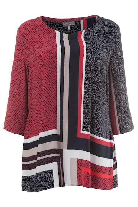 Stripes Dots Print Blouse