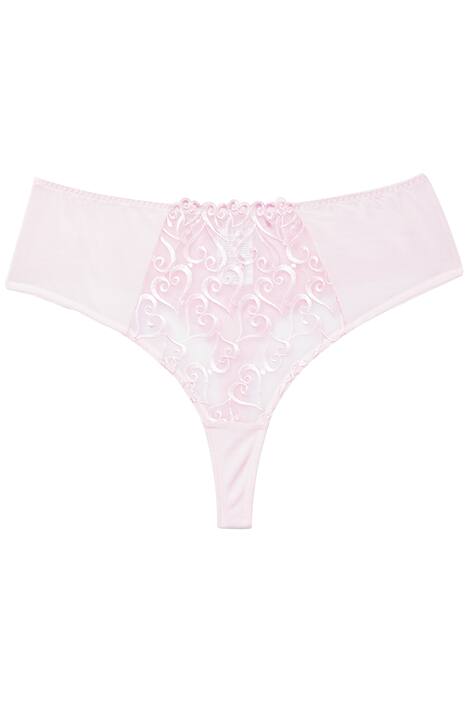 Heart Embroidered Thong
