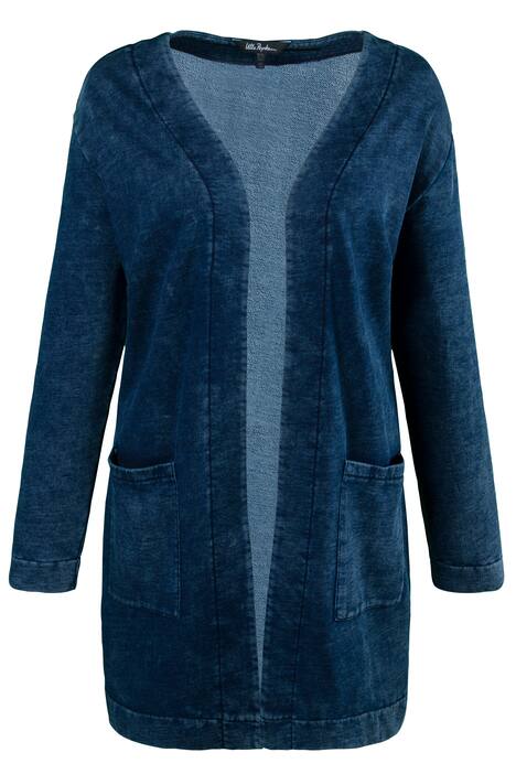 Denim Look Sweatshirt Jacket