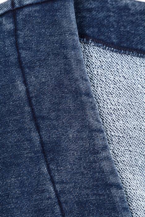 Denim Look Sweatshirt Jacket