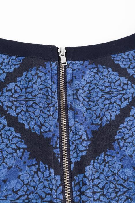 Mixed Pattern Border Print Blouse