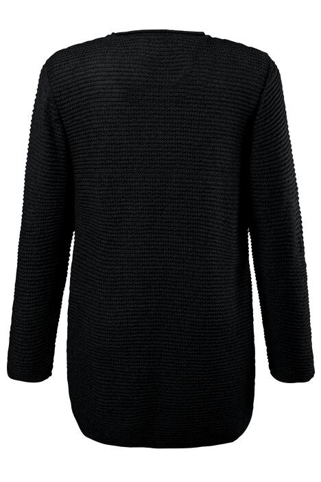 Pullover, schräge Seitennaht, Bändchengarn