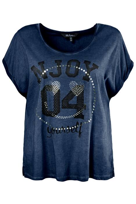 Shirt, Metallic-Aufdruck, Boxy-Form, oil dyed