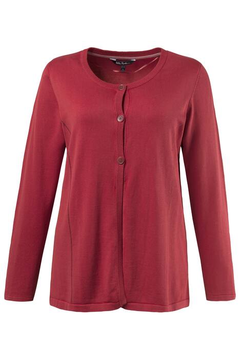 Cardigan, kurze Knopfleiste, Inside-Out-Look