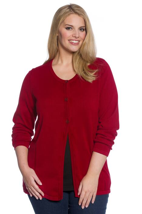 Cardigan, kurze Knopfleiste, Inside-Out-Look