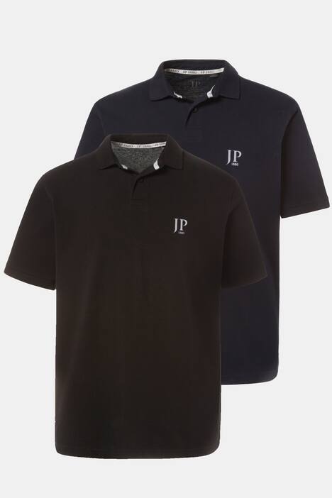 Poloshirt, set, 2-delig, halvemouw, recht model, piqué, ademend