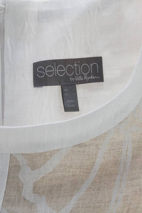Linen Blend Crinkle Print Dress