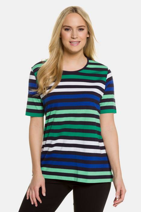Ringelshirt, Regular, Rundhalsausschnitt, 100 % Baumwolle