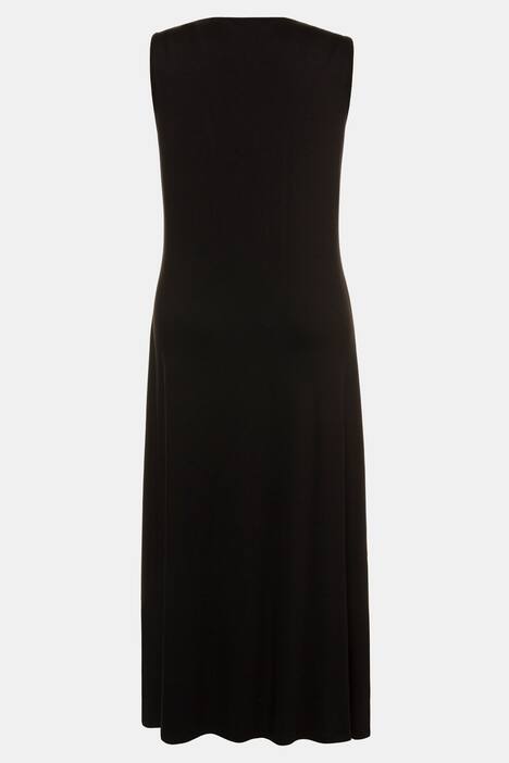 Kleid, Glitzersteine, A-Linie, Rundhalsausschnitt, ärmellos