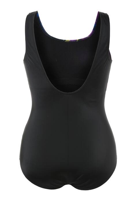 Swirl Space Print Swimsuit