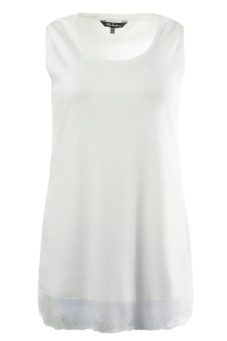 Slim Fit Lace Trim Knit Tank