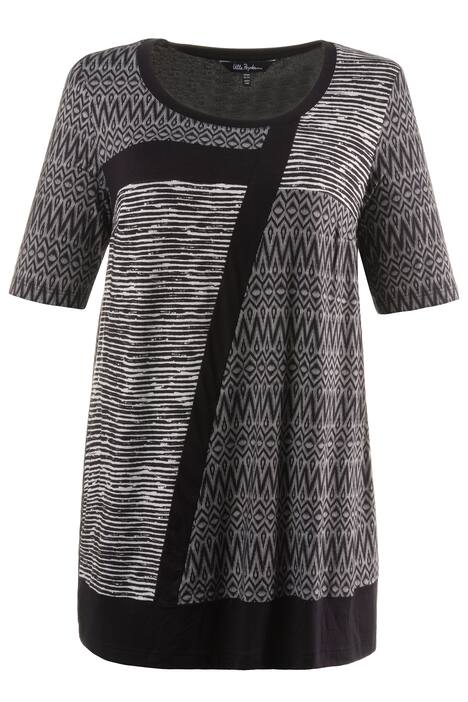 Mixed Graphic Print Knit Tunic
