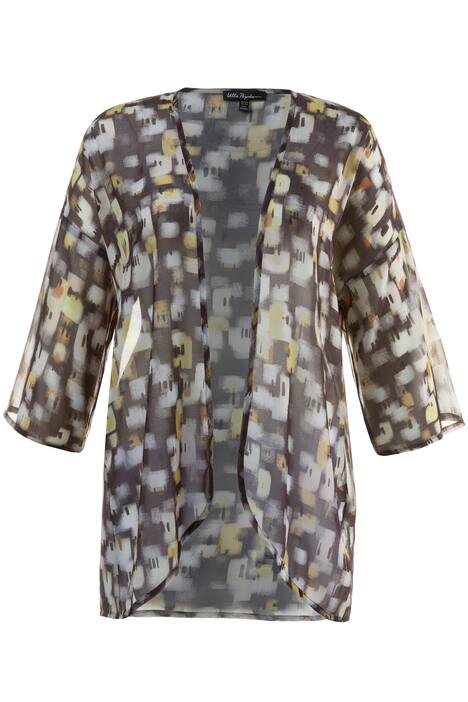 Blusenjacke, offene Form, luftige Qualität, bügelfrei