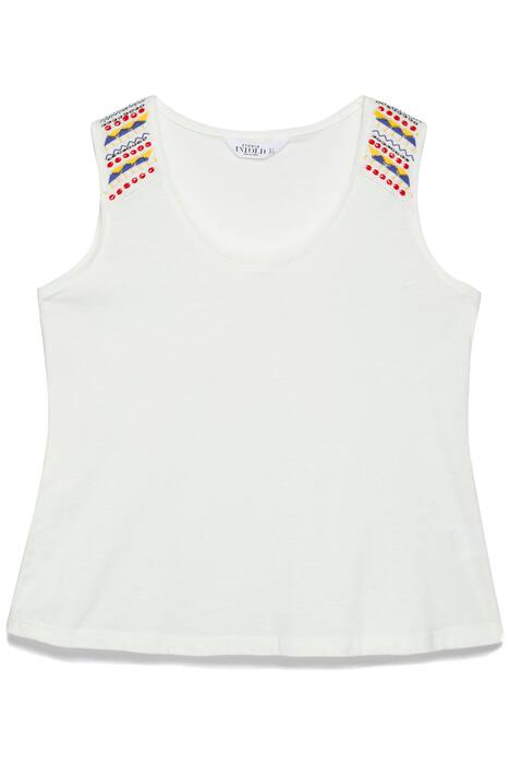 Embroidered Shoulder Tank