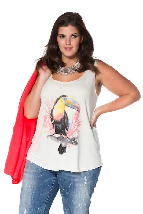 Toucan Round Neck Knit Tank