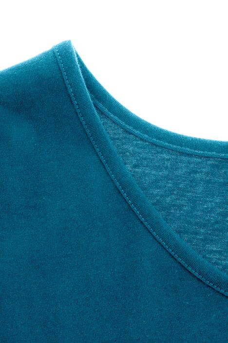 Pintuck Front 3/4 Sleeve Cotton Knit Swing Tunic