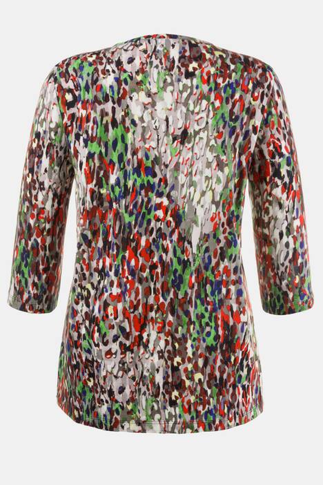 Shirt, V-Ausschnitt, 3/4-Ärmel, A-Line, bis Gr. 66/68