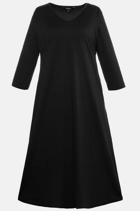 Kleid, V-Ausschnitt, Relaxed, reine Baumwolle