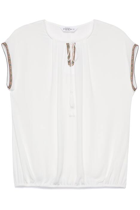 Embroidered Edge Blouse
