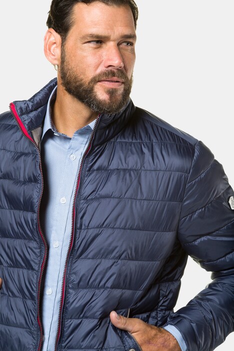 Light Warm Down Feel Lined Zip Front Quilted Jacket