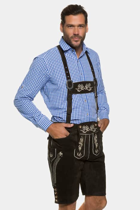 Trachten Leder-Hose, echtes Leder, Stickereien