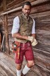 Pantalon de costume traditionnel bavarois JP 1880, cuir véritable et broderies