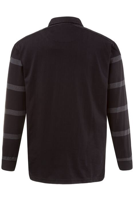Stripe Long sleeve Sleeve Quilted Shoulder Rugby Sweatshirt