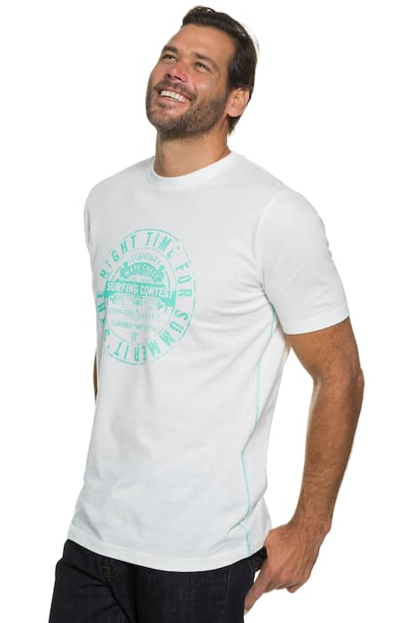 Surfing Contest Logo Round Neck Short Sleeve Cotton T-Shirt