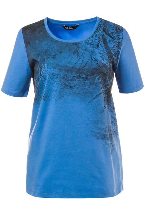 Tree Photo Print Gem Accent Round Neck Short Sleeve Tee