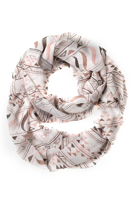 Geometric Print Infinity Scarf