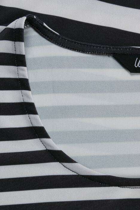 Colorblock Stripe Round Neck Stretch Knit Nightgown