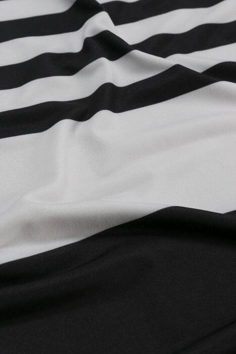 Colorblock Stripe Round Neck Stretch Knit Nightgown