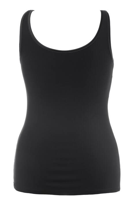 Satin Trim Body Forming Viscose Nylon Blend Stretch Tank Shape Hold Medium