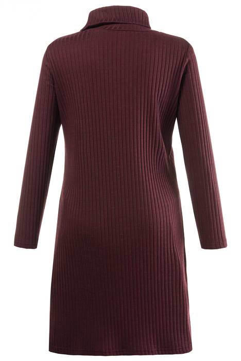 Jerseykleid, weiter Rollkragen, Rippjersey, Langarm