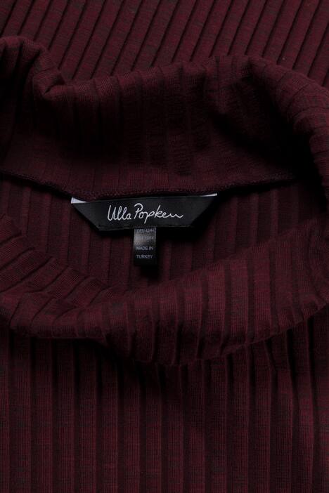 Jerseykleid, weiter Rollkragen, Rippjersey, Langarm
